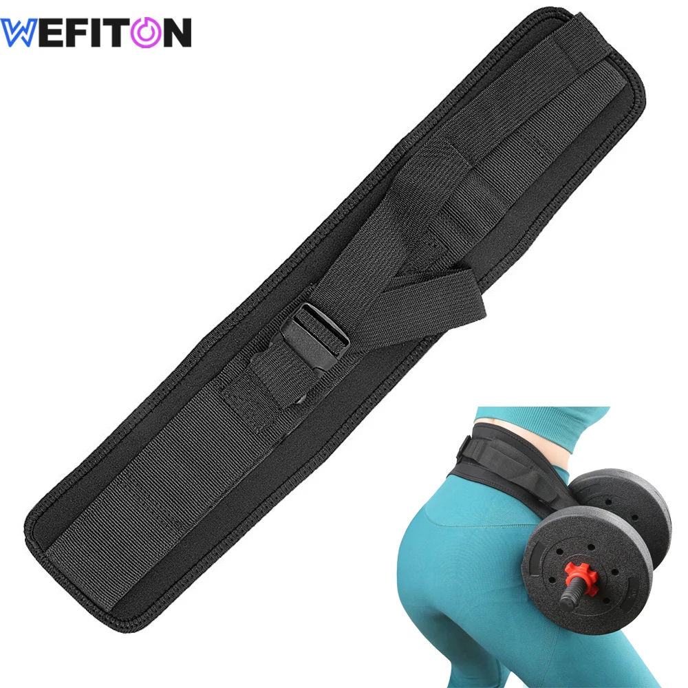 Hip Thrust Belt for Glutes,Padded Weighted Belt for Women/Men,Compatible with Dumbbells & Kettlebells, Home Gym Booty Building