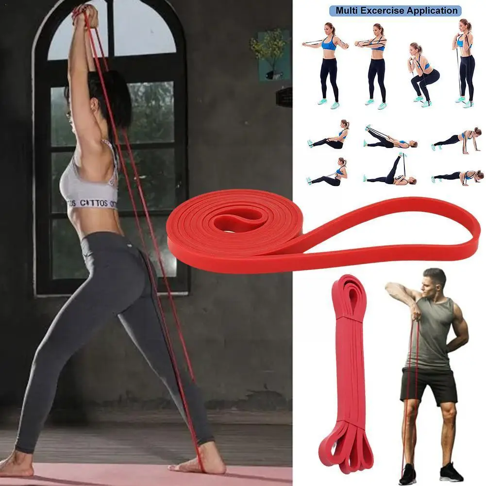 Inch Fitness Resistance Bands Rubber Elastic Expander Equipment Tension Red Gym Yoga Strength Sport Exercise Bands A9j8