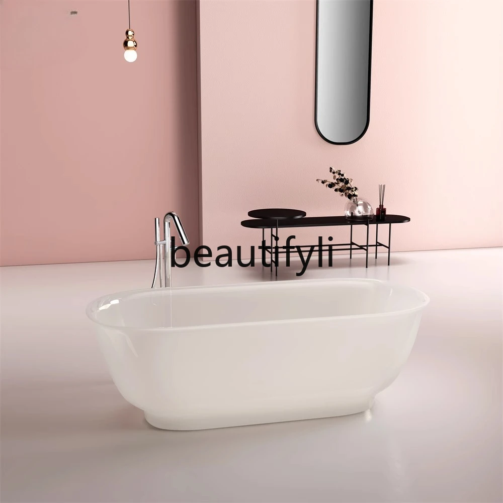 

White jade 1.7 meters independent hotel villa club double adult household bath tub custom