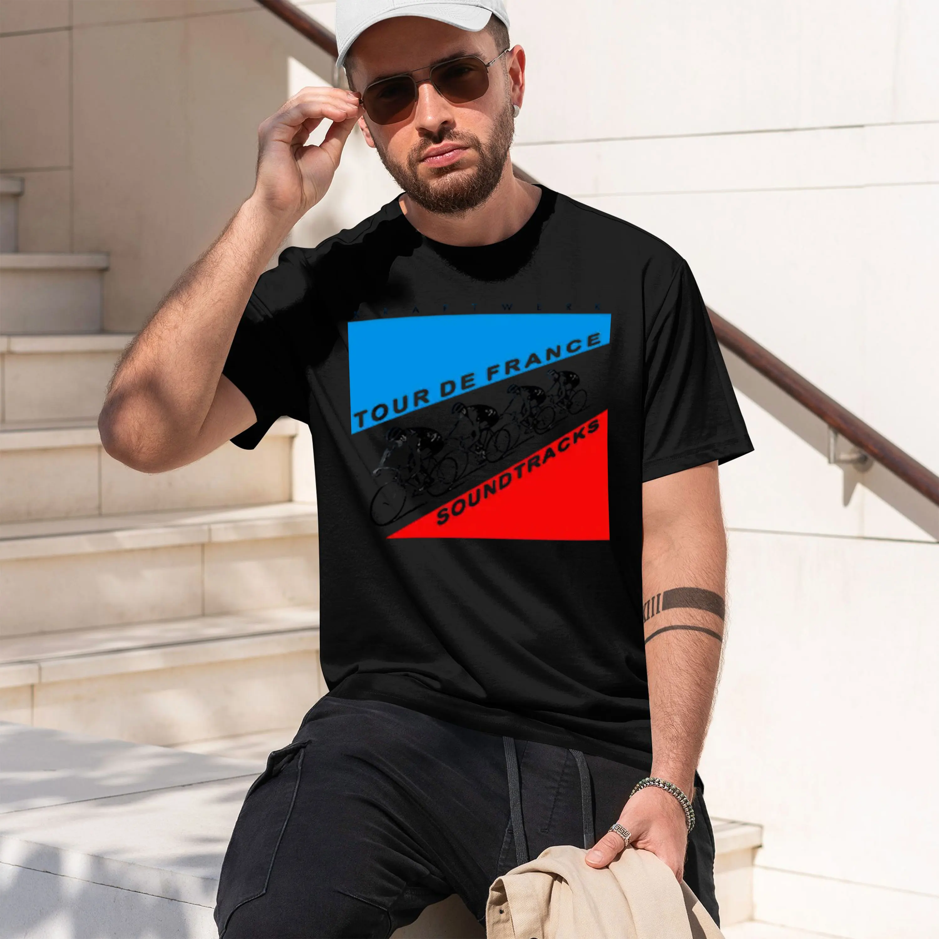 Cycling Sport Style Men's T-Shirt Soundtrack Graph Design Summer Outor Wear Gift For Enthusiasts 2026 New Model Short-sleeve cre