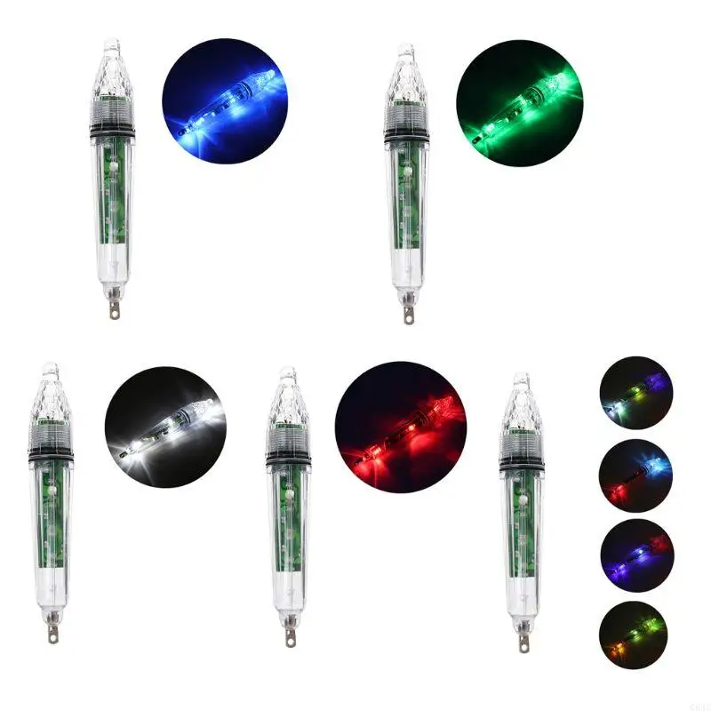 Q84C LED Fishing Deep Drop Fishing Lights LED Fishing Spoons Underwater Flasher Lights Trolling Lures Halibut Rig Tool