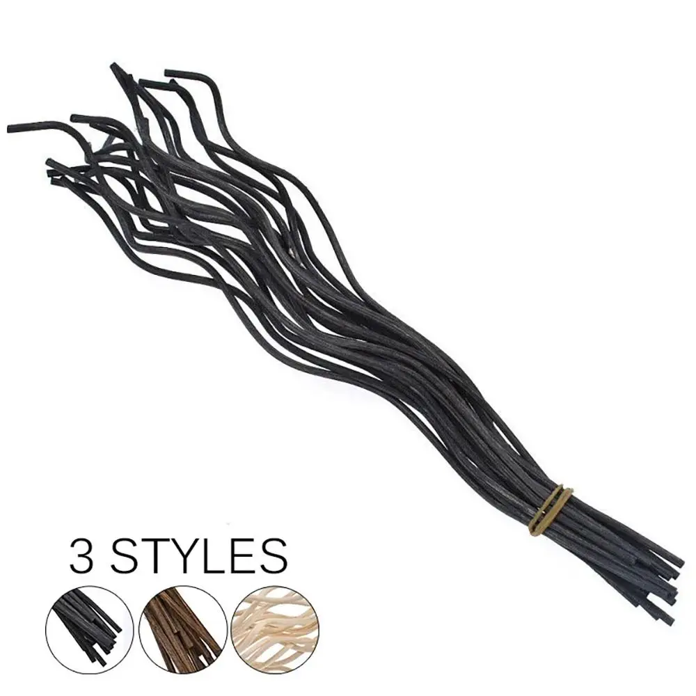 20Pcs 28CM Long Wavy Diffuser Stick Home Fragrance Black Coffee Air Freshener Rattan Reed Fragrance Replacement Refill Sticks