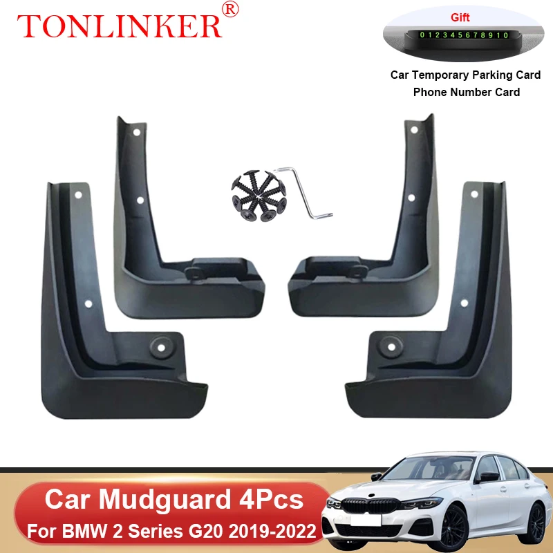 

TONLINKER Car Mudguard For BMW 3 Series G20 2019 2020 2021 2022 Mudguards Splash Guards Front Rear Fender Mudflaps Accessories