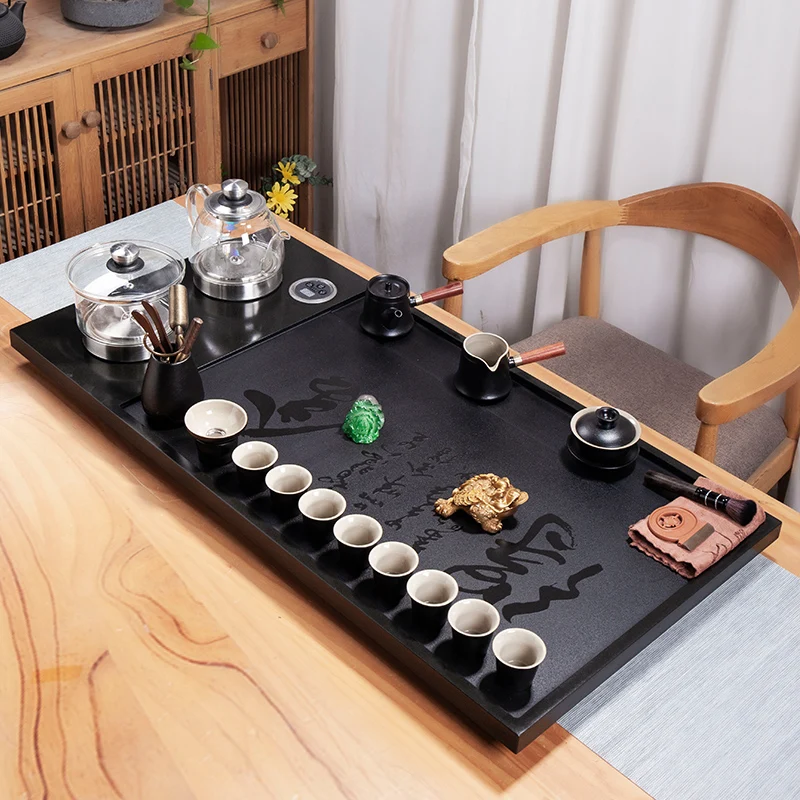 

Serving Coffeeware Tea Tray Decorative Luxury Accessories Stone Office Valet Drainage Tea Tray Chinese Bandejas Home Products