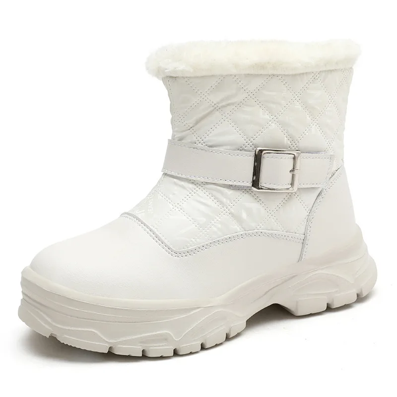 Botas de neve antiderrapantes infantis, sapatos de algodão grosso, meninas, novo, inverno, 2023