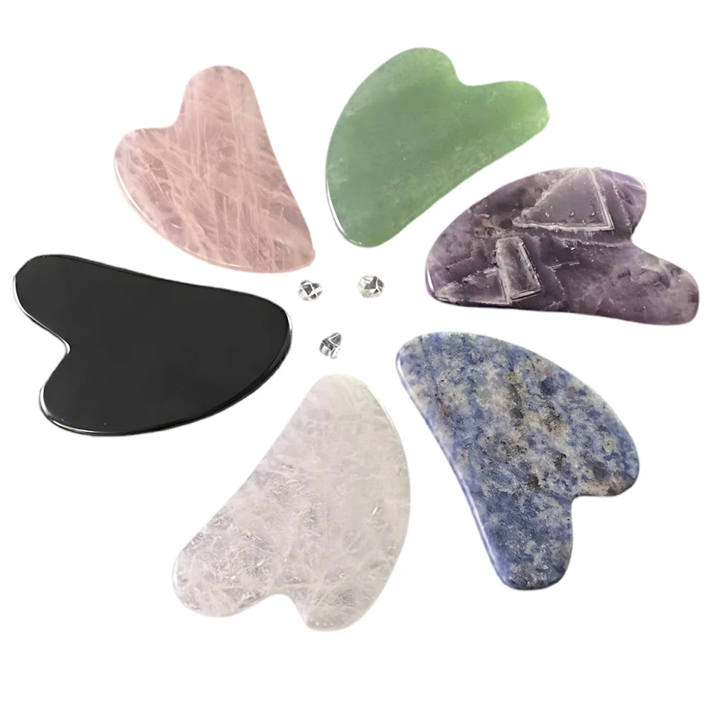 Natural Resin Jade Stone Gua Sha Gouache Scraper Massager for Face Body Facial Skin Lifting Wrinkle Remove Beauty SPA Care Tools