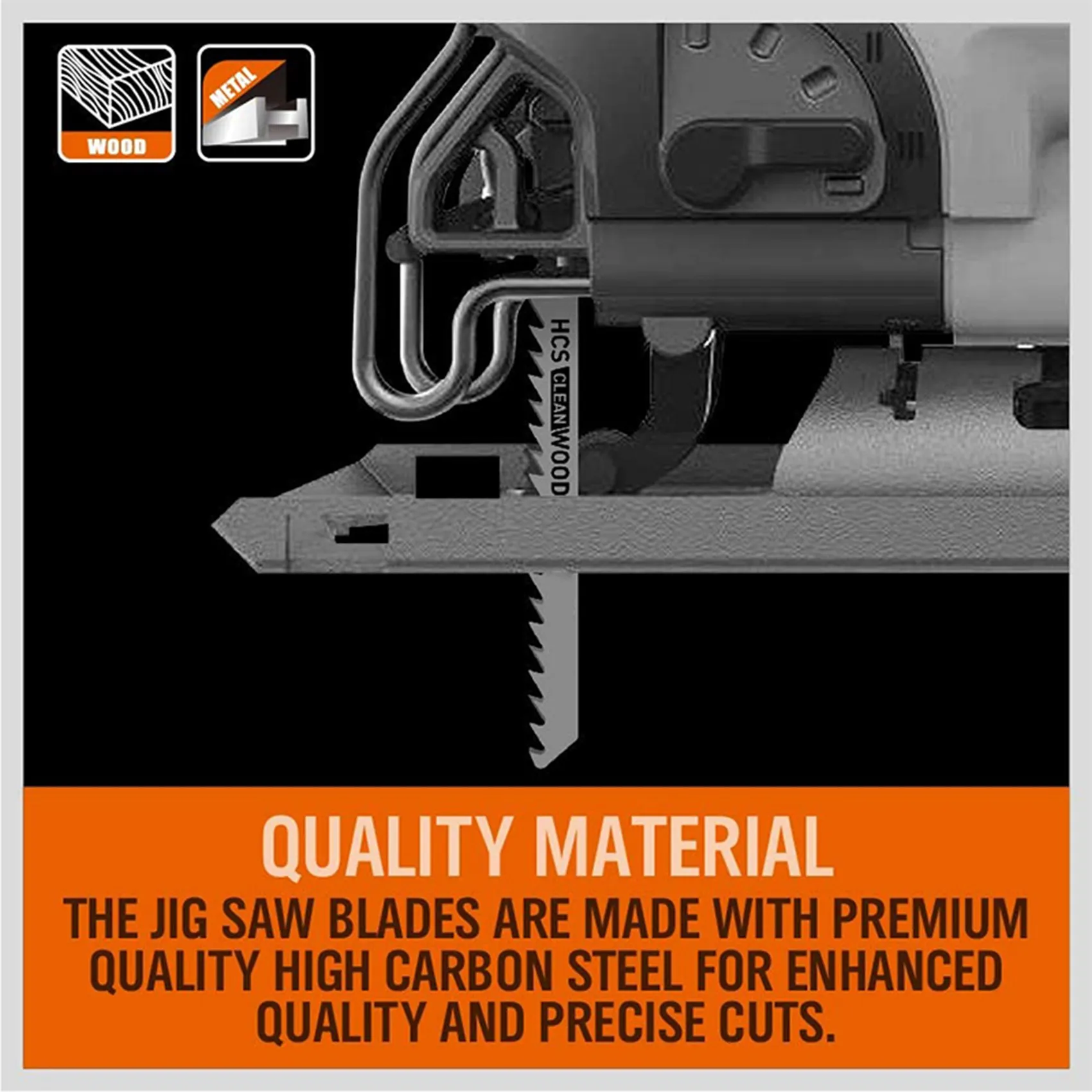 Set di lame per seghetto alternativo con codolo a T A63K-50 pezzi, lame con codolo a T per taglio di legno, plastica e metallo