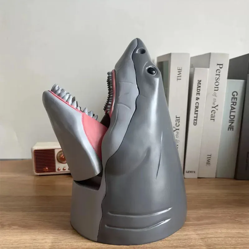 Jaws 50th Anniversary Popcorn Bucket Shark-Shaped Popcorn Bucket Party Items Funny Ornaments Halloween Supplies Gift For Friend