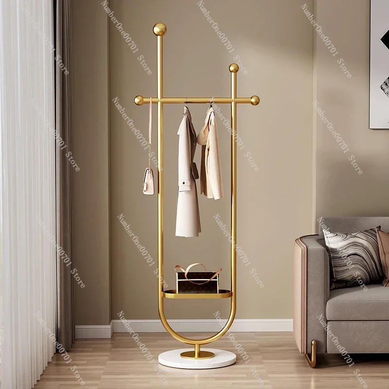 Gold Metal Clothes Rack Entrance Boutique Living Room Clothes Rack Stand Hanger Shelving Burro Ropa Perchero Nordic Furniture