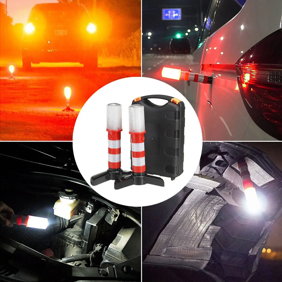 

2pcs Car LED Emergency Warning Light Flash Light Dash Strobe Lamp Warning Light Car Light Accessories