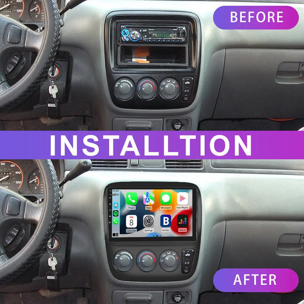 2 Din Car Radio Electronic Device  Android 15 Stereo  For Honda CRV 1995-2000 Navigation  GPS Sat Nav SWC BT For Carplay Android Auto  2+32G