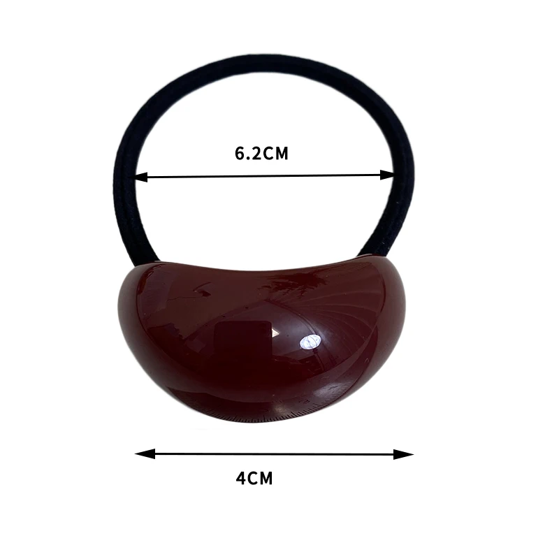 New Advanced Simple Temperament Geometric Arc Hair Loop Versatile Tie Head Half Round Horsetail Buckle Hair Rope Headwear