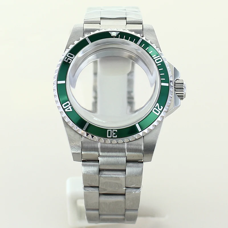 NH35 Gehäuse 38MM Vintage Uhrengehäuse Armband Kuppel Acrylglas für NH35 NH36 NH34NH38 NH70 Uhrwerk Unidirektionale Rotationslünette