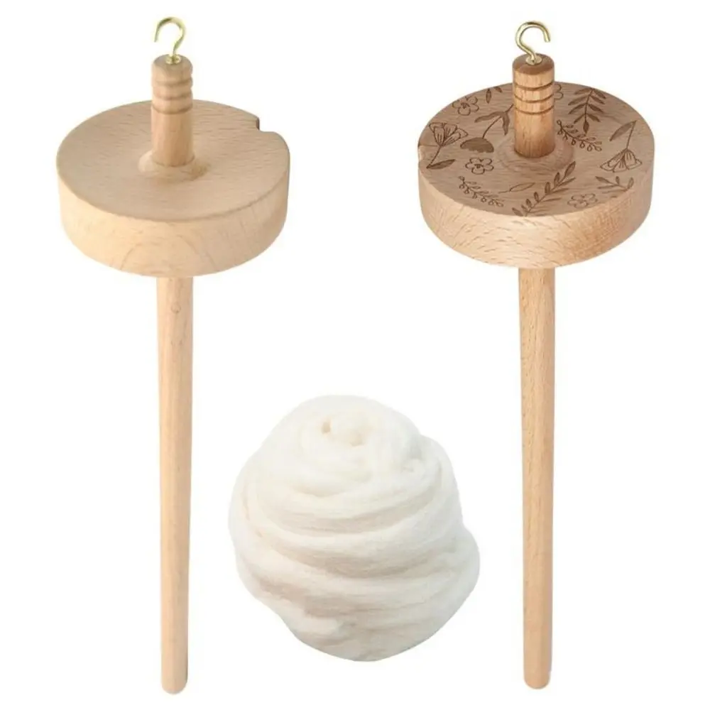 rop Spindle Top Whorl Yarn Spin Hand Carved Wooden Whorl Drop Spindle For Beginners Hogard Sewing Accessories