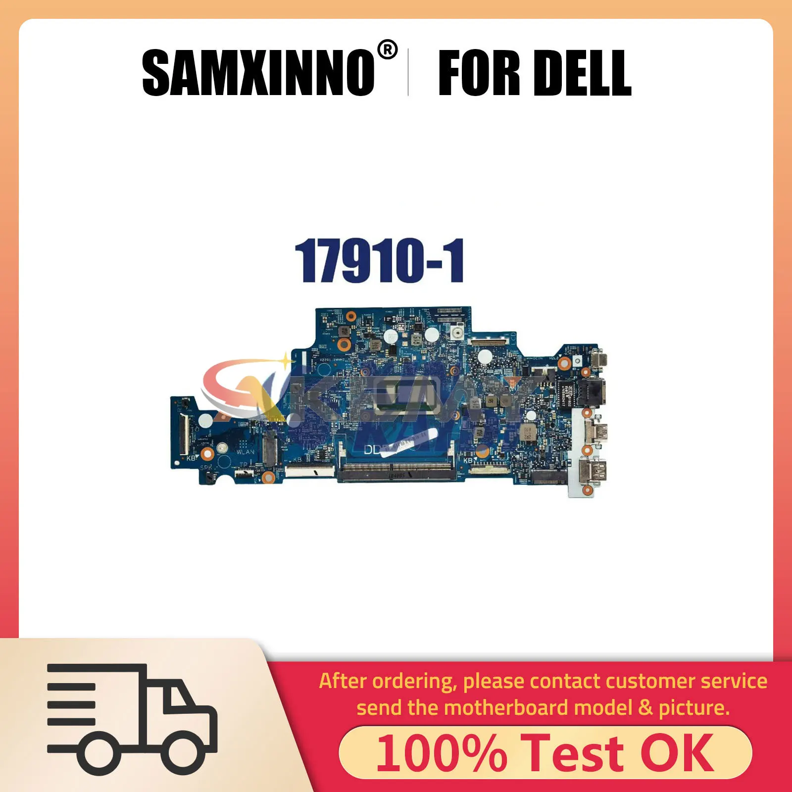 Computer Mainboard For DEL Latitude 13 3300 17910-1 CN 0RV5W4 Laptop Motherboard With i3-7020U CPU Systemboard