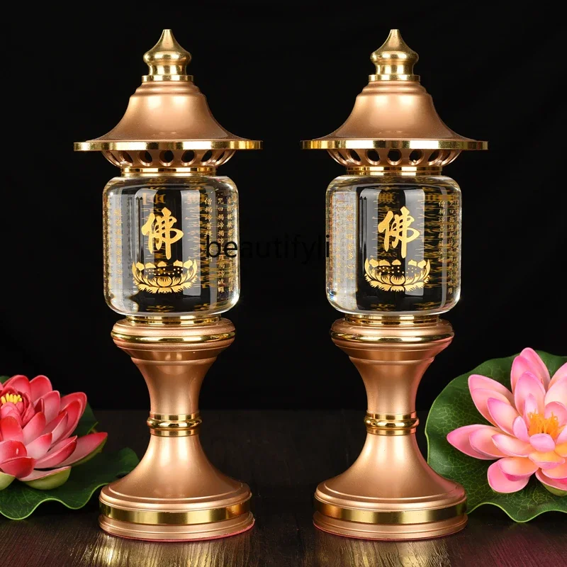 S Buddha Front Lantern Crystal Lotus Lamp Buddha Lamp Plug-in Power Supply Lamp