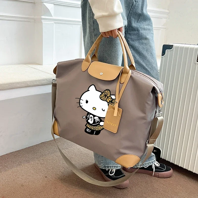 Hello Kitty Kuromi Ladies Travel Bag Large Capacity Women\'s Handbag Waterproof Fashion Gym Bag Luggage Bag Shoulderbag Gift