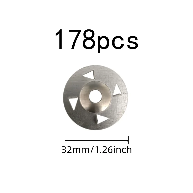 178 pcs 32mm Four Claw Washers, Four Claw Anti-Slip Design, Floor Tile Installation Home Decoration, Durable Iron Material