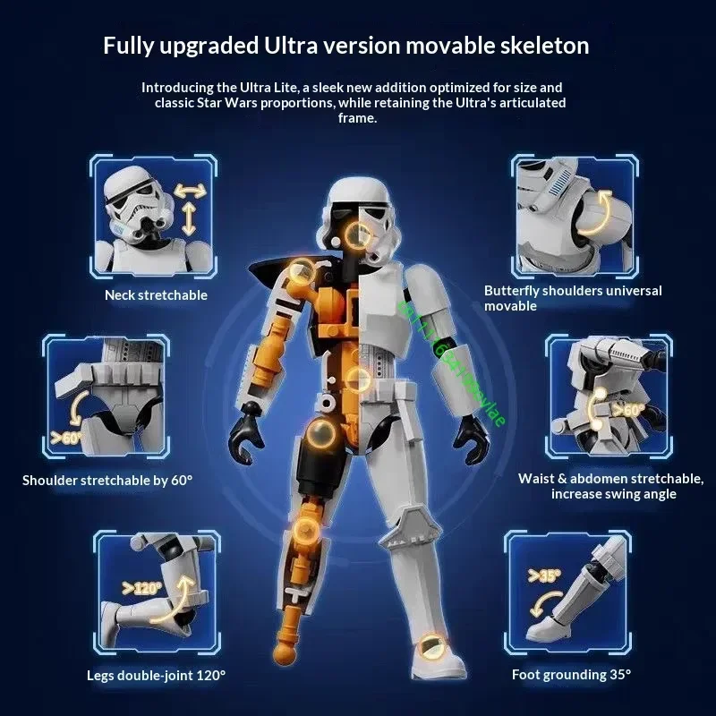 HOT Genuine Blokees Star Wars Beyond Lite Vol.1 Mandalorian Blind Box Movable Figure Desktop Showcase Collectible Hobby Toy Gift