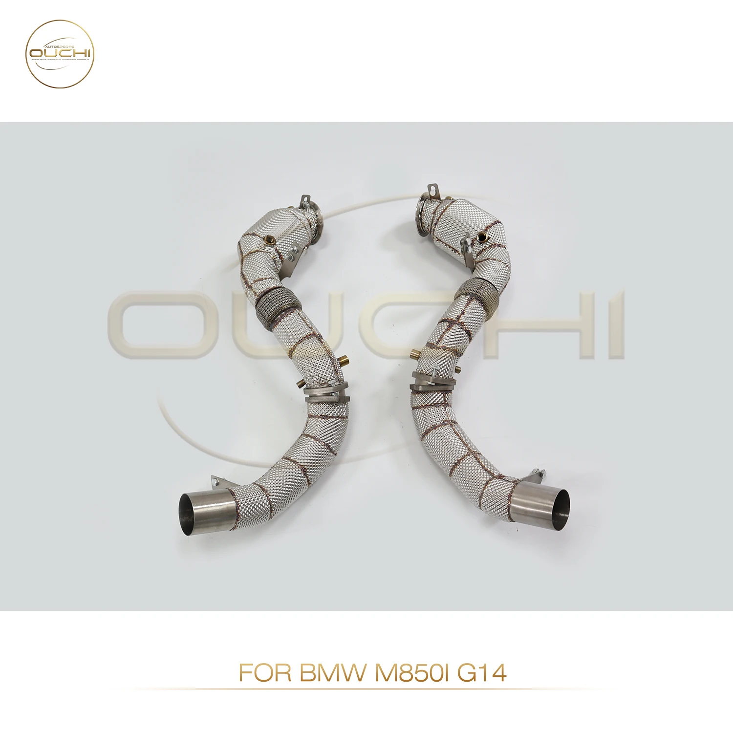 High Performance downpipe for BMW M850I G14 with OPF OUCHI Stainless Steel Exhaust System With heat shield Car Accessories