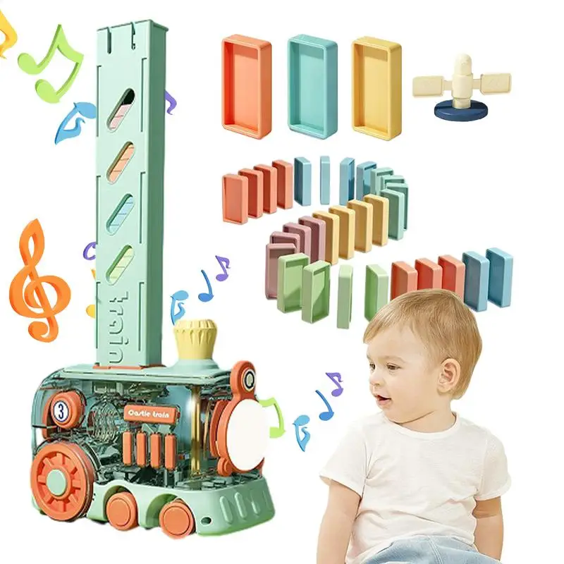 Kids Train Toy Set Building Blocks Train Set Automatic Laying Block Building Small Train Model Light And Sound For Kids Birthday