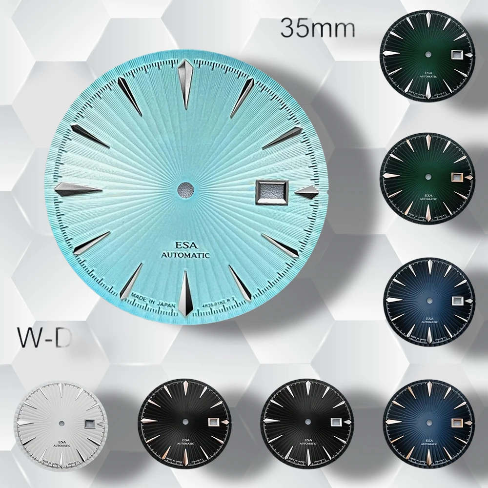 35mm S Logo Cocktail Dial Suitable for NH35 Movement Vertical Grain Dial High-Quality Watch Modification Accessories