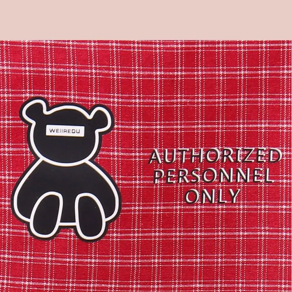 Large Size Kitchen Apron Cotton Cloth Antifouling Work Apron With Zippered Storage Bear Print Coffee House Apron