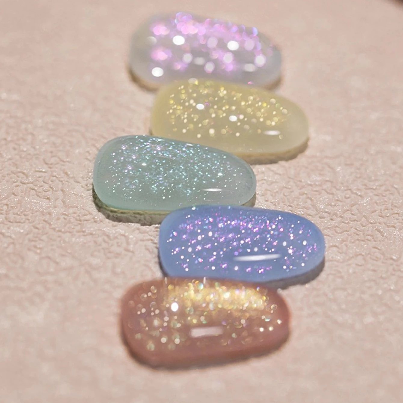 

1/12PCS 2025 Nail Supplies - Summer Crushed Diamond Glitter, Icy Fairy Flash Gel Polish for DIY Women