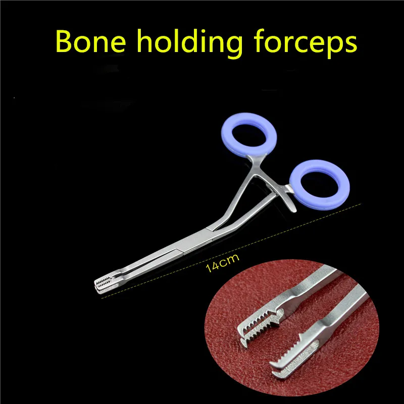 

Small animal Orthopedic instrument medical Square Shape Tooth Bone holding Reduction Bone clip forceps finger screw Plate holder