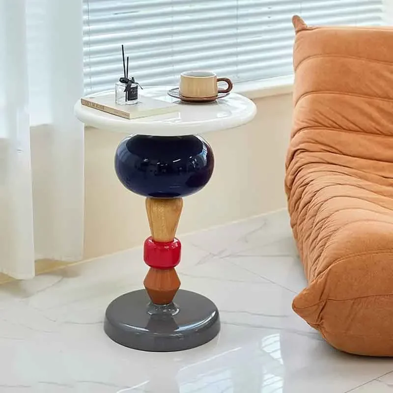 Muebles nórdicos, mesa  té creativa, mesa auxiliar para sofá  sala  estar, mesa  centro redonda, escritorio  almacenam