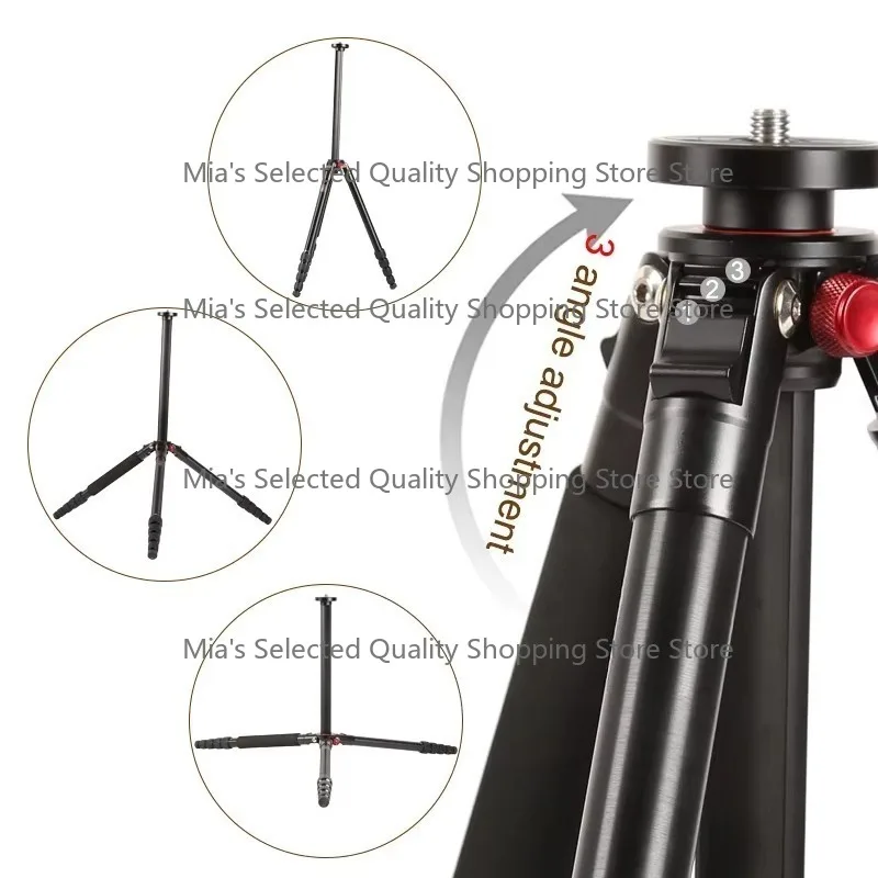 

Professional Aluminum Alloy Camera Tripod Newest Design Triangular Center Tube for Enhanced Stability Reduced Storage Space