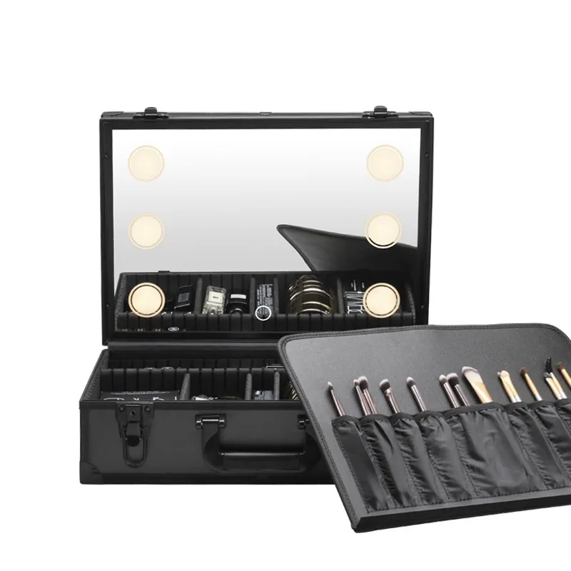 Large capacity portable cosmetics, skin care products storage box and makeup toolbox