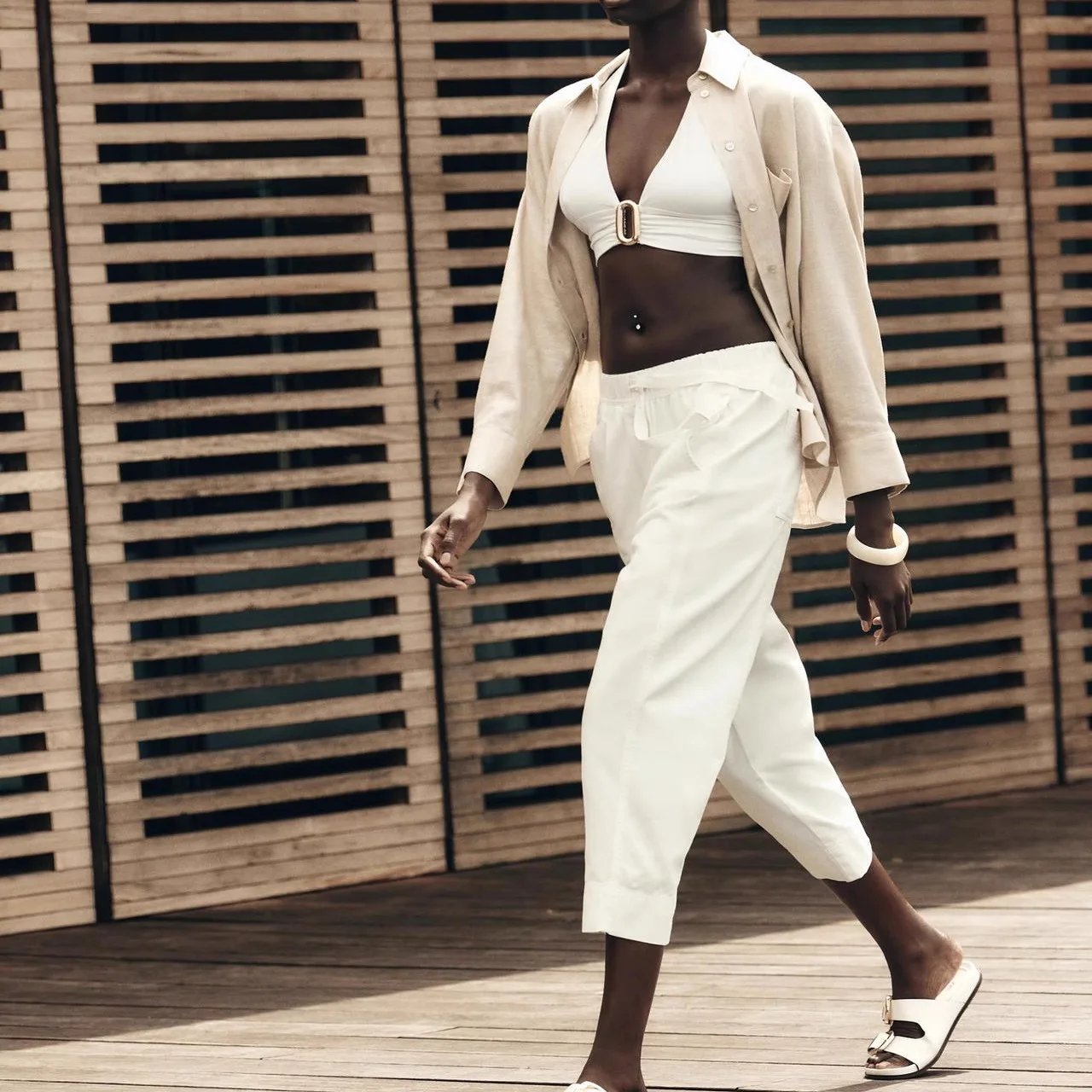 New 2025 Women's High Waist Straight Leg Cotton Comfortable Elastic Waist Long Pants ket Detail Korean Sle Casual Trousers