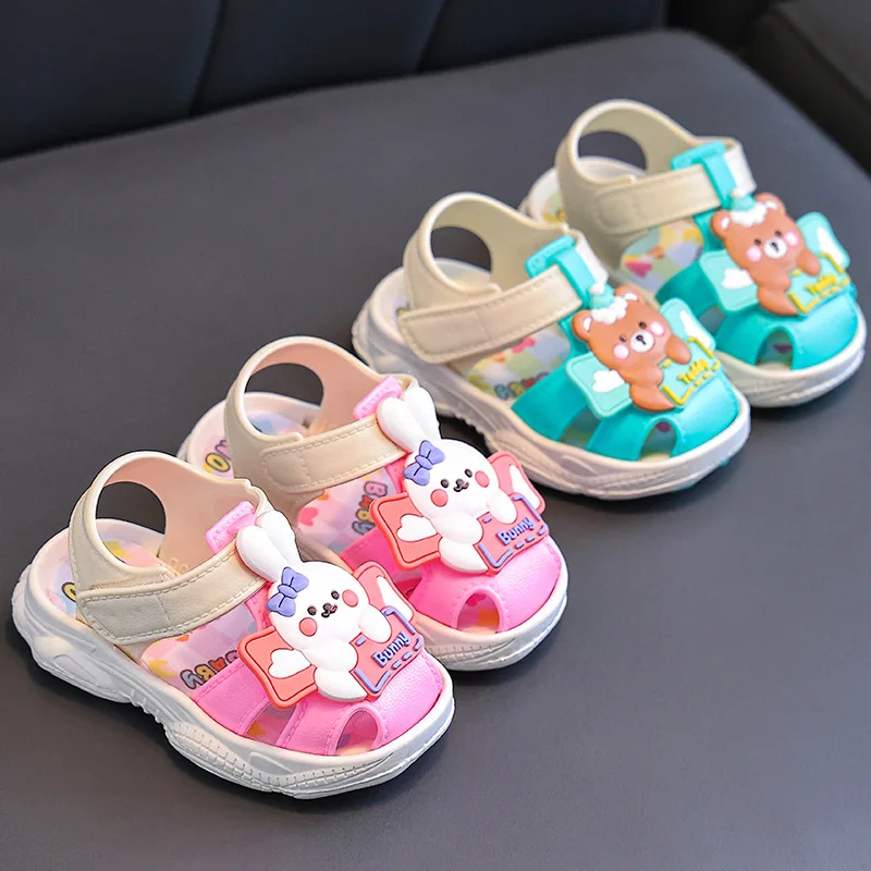 Sandalsymshoesslippers per bambini Soft Anti-Skid Cartoon DIY Design Hole Baby muslimah Mujer 2024 Tendencia