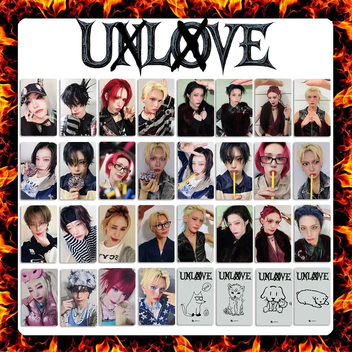 

XLOV Album UXLXVE Photocards Jump Up Special UNLOVE Card Starlike HelloLive Korean Style Bright Film LOMO Card Fans Collection