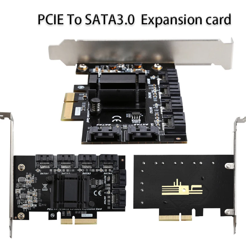 

Контроллер карты PCI E Sata для настольного компьютера Адаптер расширения PCIe к SATA3.0 Игровой удлинитель карт PCIE Конвертер PCIe