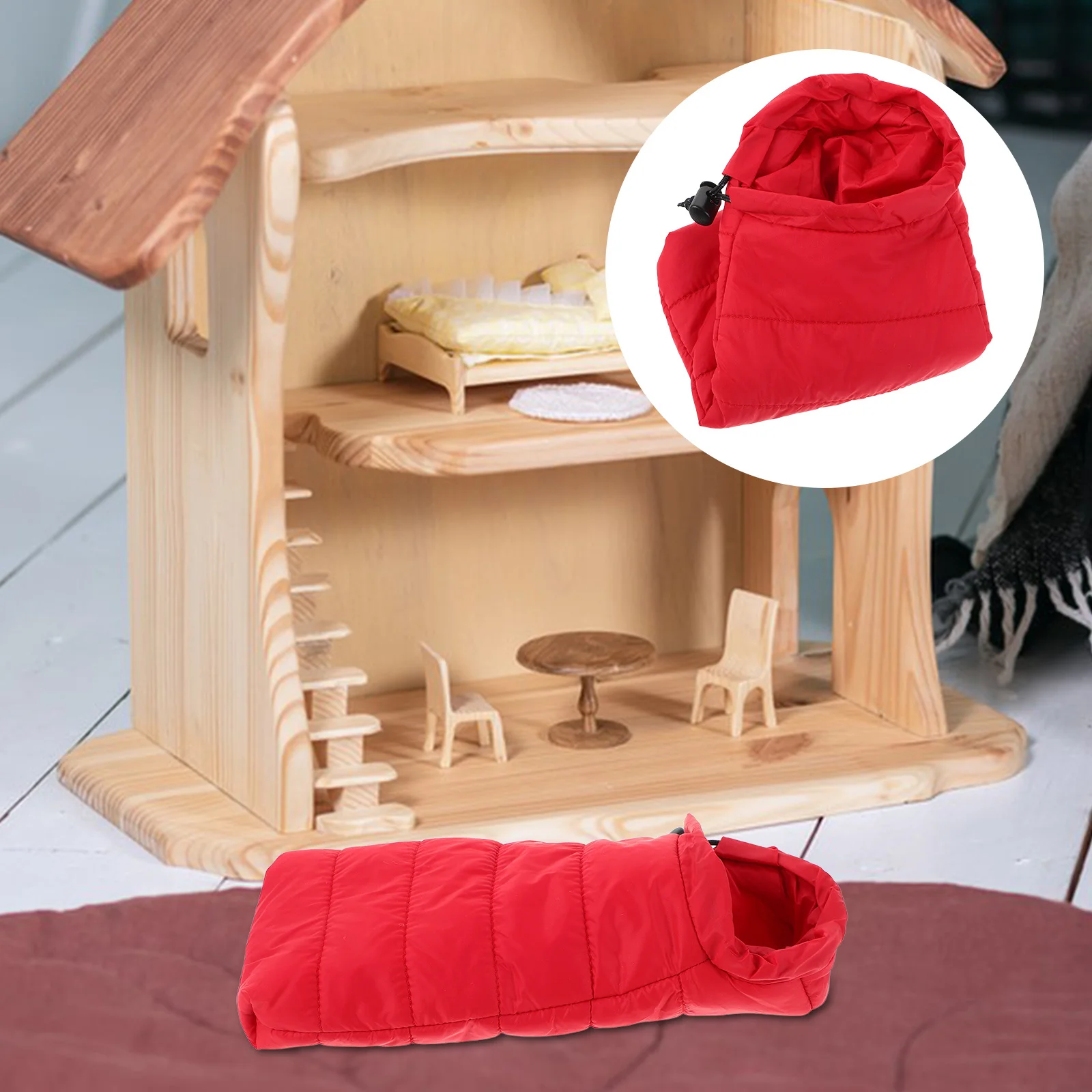 

Miniature Sleeping Bag: Outdoor Camping Accessories for Girls Photo Props Dollhouse Role Play Furniture - for Playtime and
