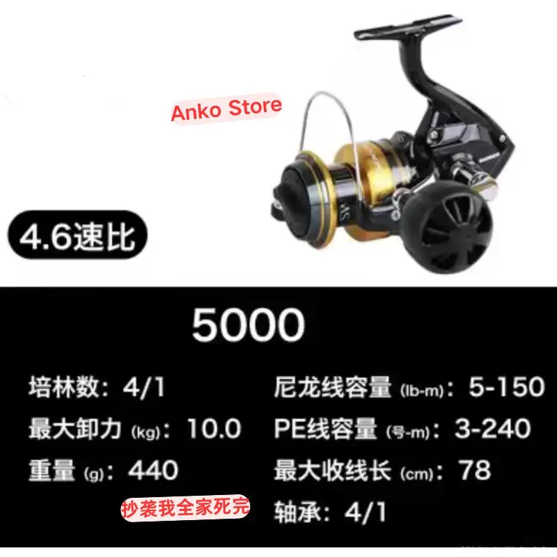 Brand-new  SOCORRO SW Fishing Wheel Metal Sea Fishing Wheel Long throw Ship Fishing Line Wheel