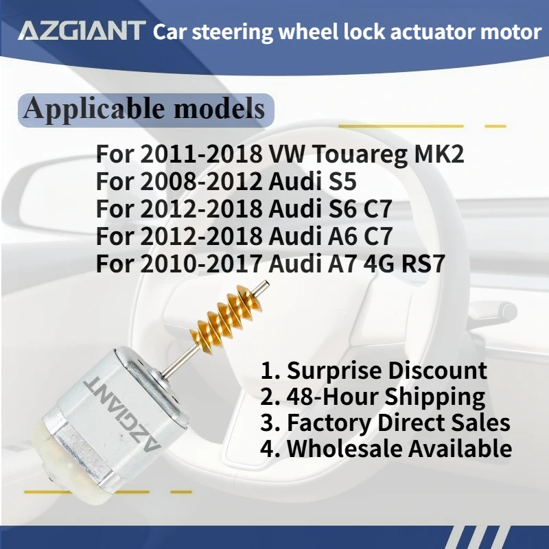 

For 2012-2018 Audi S6 C7/A6 C7/S5 2008-2012/A7 4G RS7 2010-2017 AZGIANT Car Steering Lock Actuator Inner Motor DC 12V Brand new