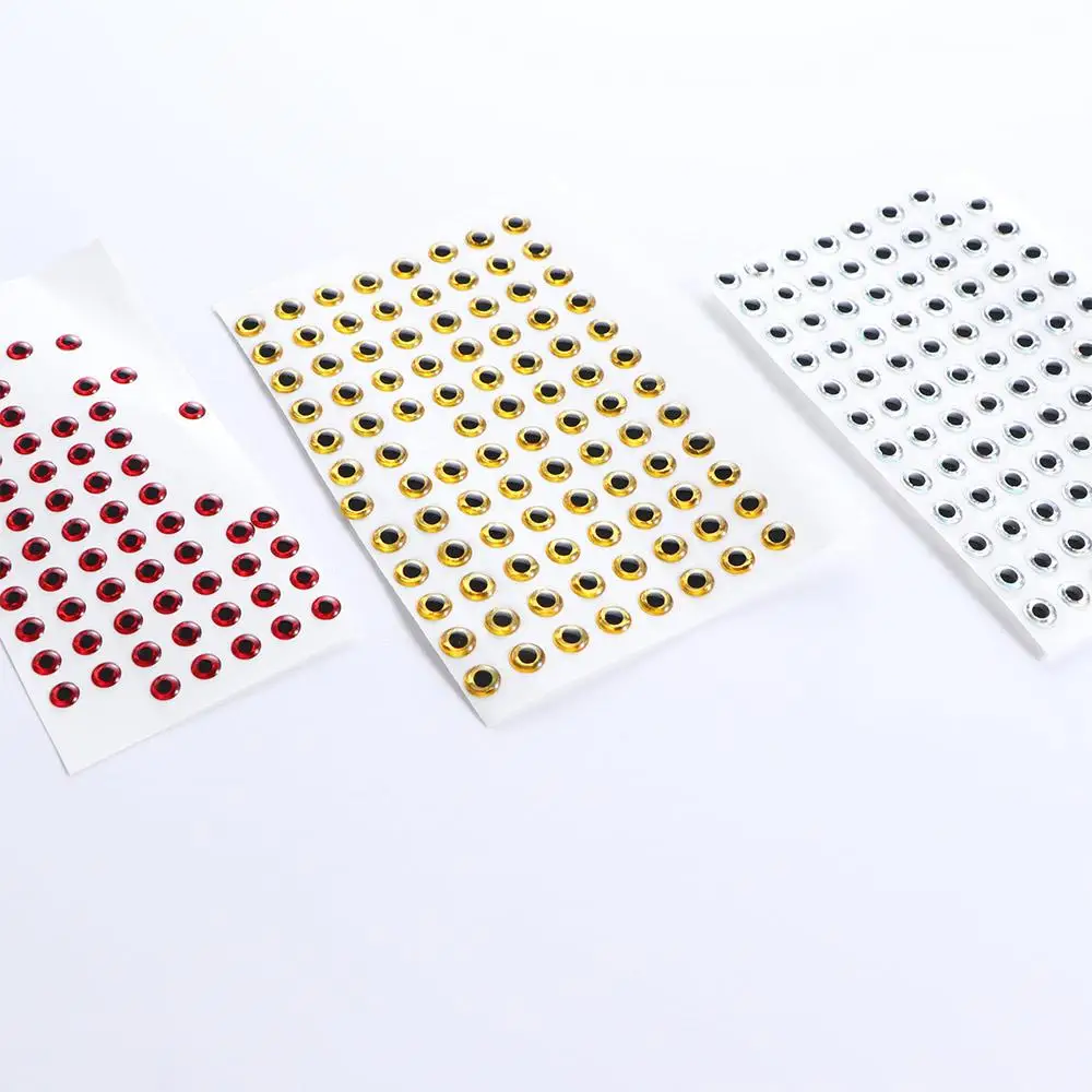 Tackle Fishing Sticker Eyeball 100pcs/lot Simulation Holographic Artificial Fish Eyes 3D Fish Eyes Fishing Lure Eyes DIY Eyes