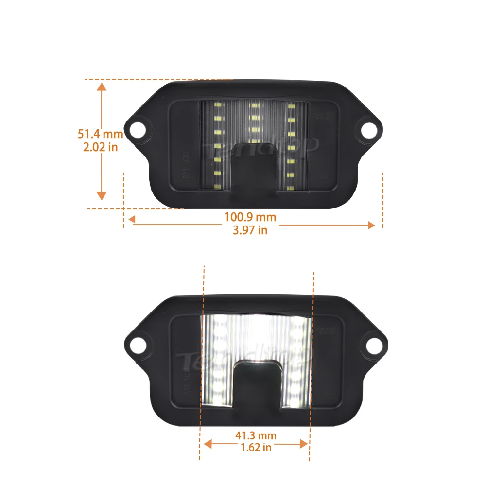 For Ford Mustang 2005 2006 2007 2008 2009 Accessory LED Car Number License Plate Lights Lamp view 2