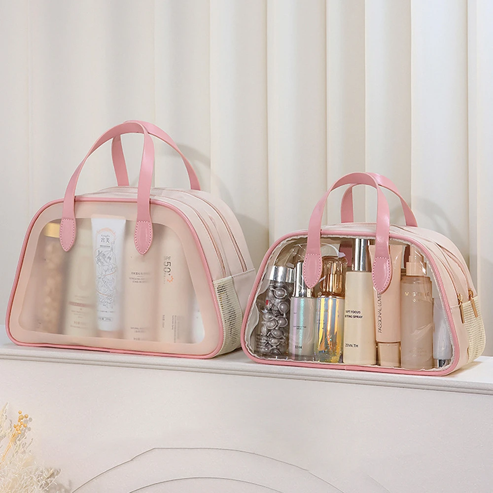 

Waterproof Travel Toiletry Bag Transparent Large Capacity Makeup Organizer PVC Multi-function Cosmetic Bag