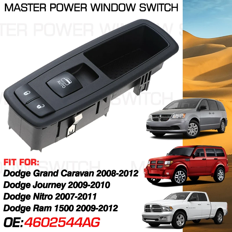 

Car Power Window Switch Passenger Side For Dodge Grand Caravan Journey Nitro Ram 1500 2009-2012 4602544AG 6 Pins 4602544AD