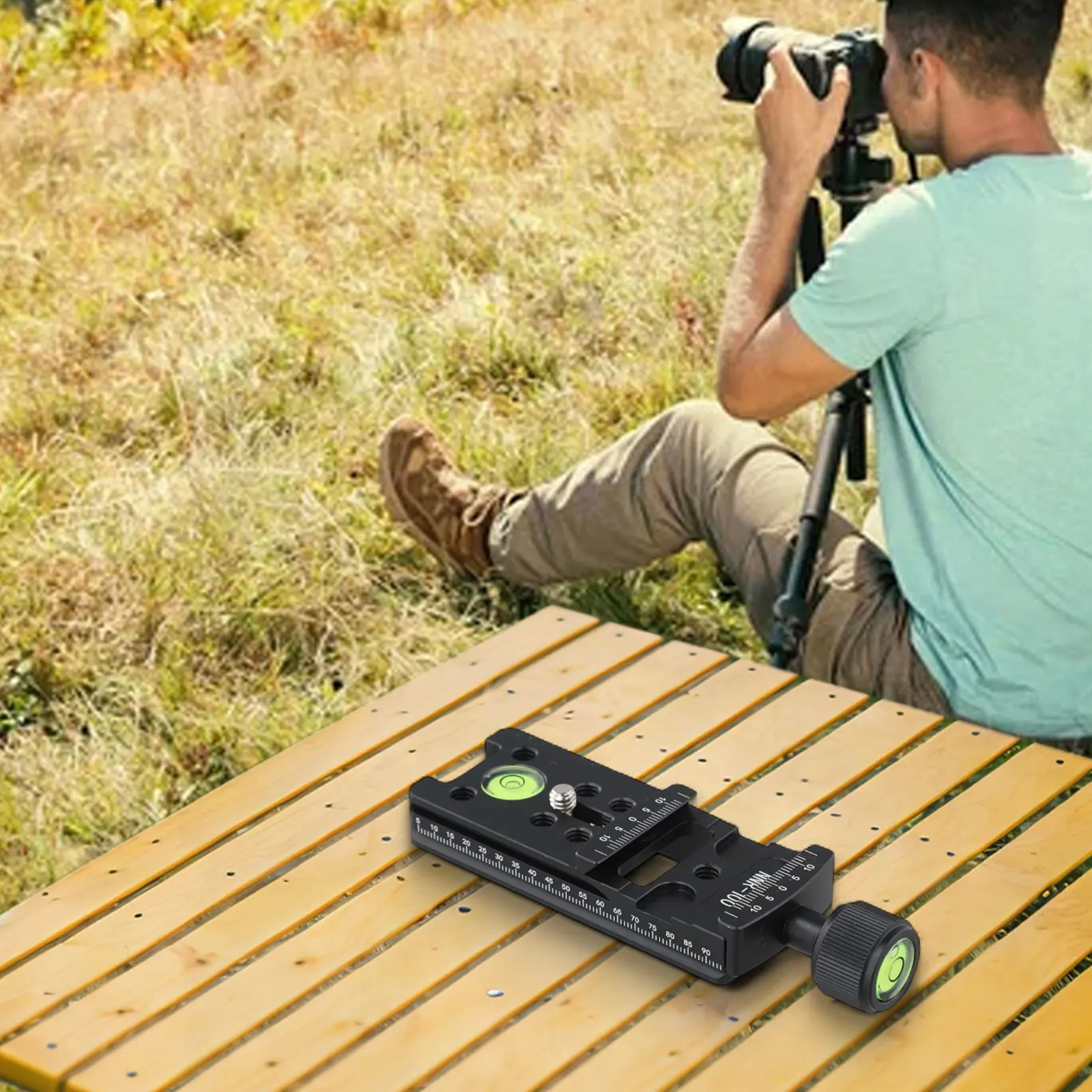 

100mm Camera Rail Slide Aluminum Slider Anti-Slip Screws Flexible Tripod Compatibility Length Adjustable For Camera Tripod