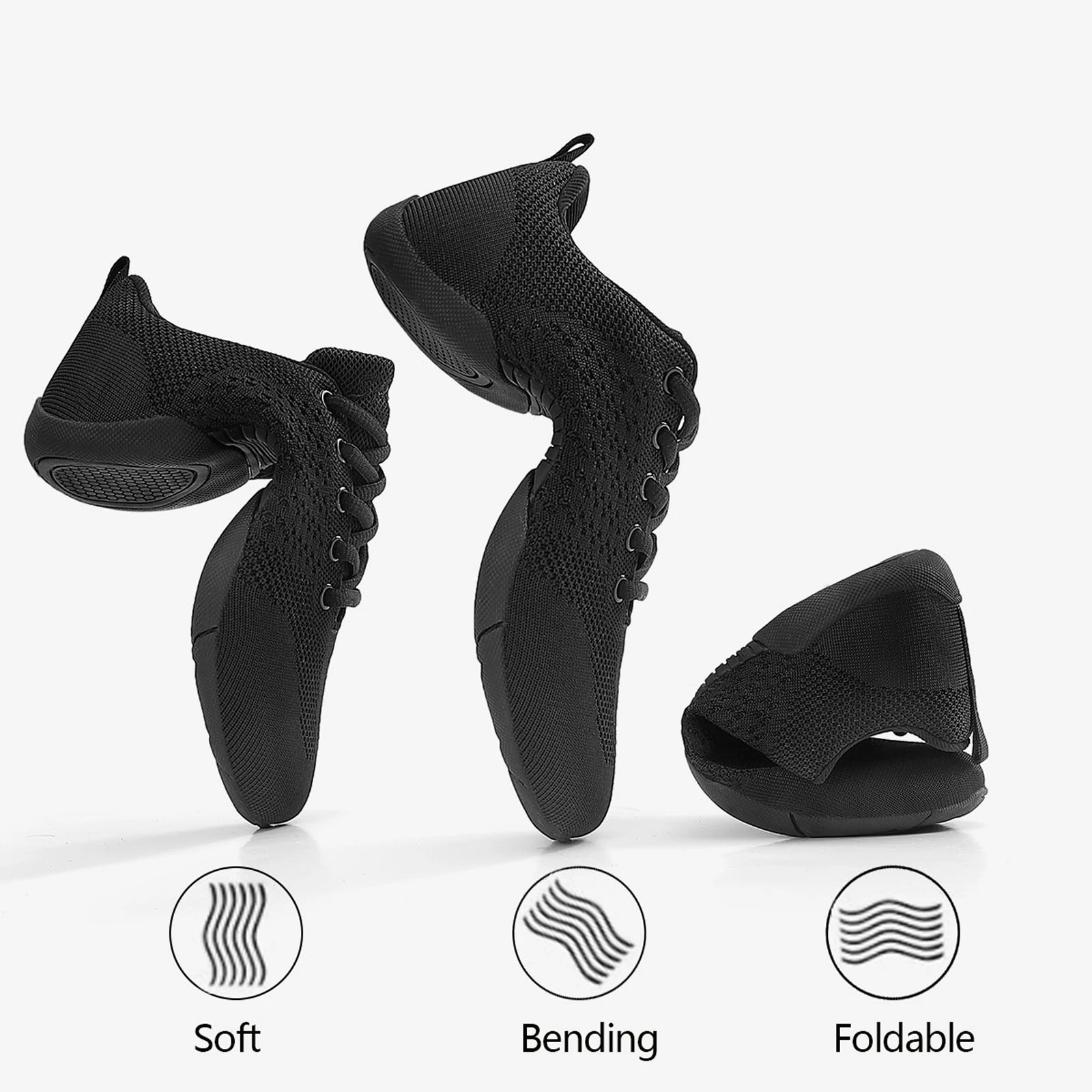 852 Atmungsaktive Mesh-Aerobic-Schuhe für Damen, leichte Cheerleading-Sneaker, rutschfeste Sohle, Tanz-Trainingsschuhe für Jugendliche und Mädchen – Detail 14