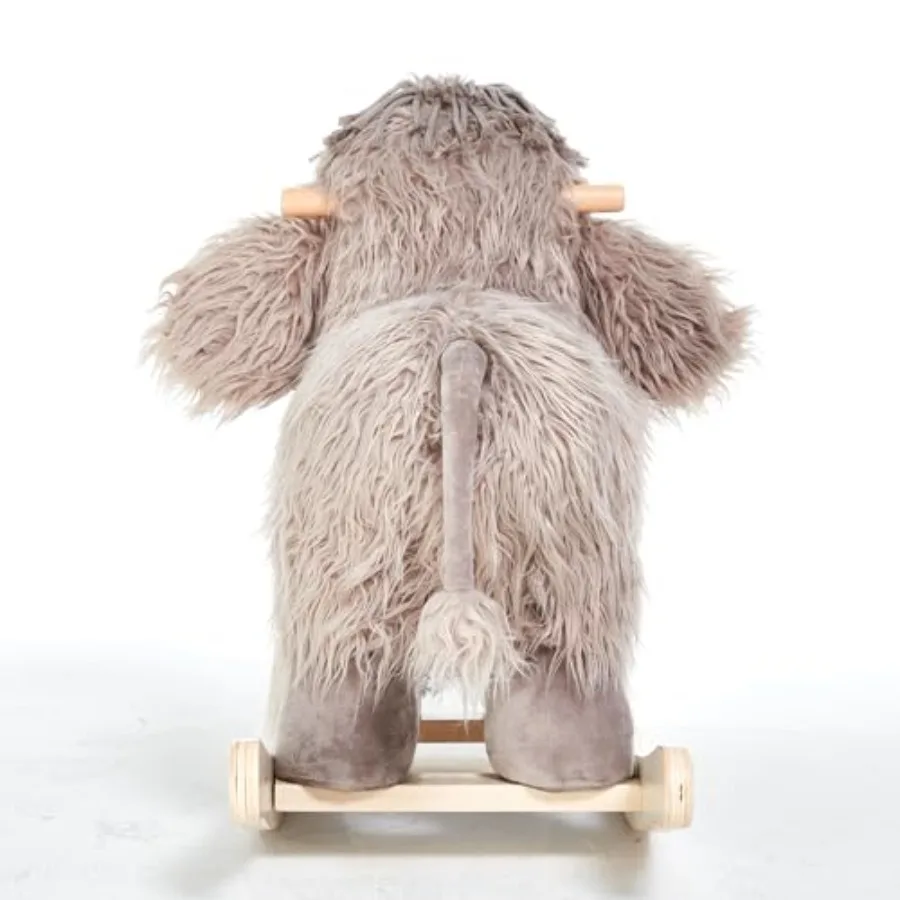 Cheval à bascule en peluche, bascule de mammouth, jouet à bascule en peluche pour enfant de 1 à 3 ans, jouet pour enfant en bois, Animal à bascule pour Infa