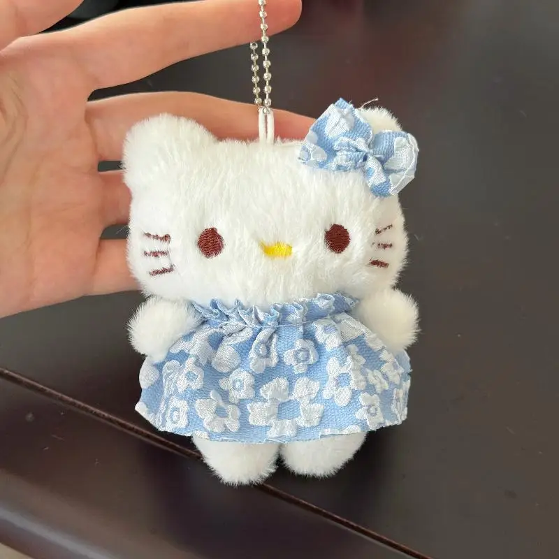 จี้การ์ตูนเฮลโลคิตตี้เสียงบีบ ตุ๊กตาน่ารัก พวงกุญแจแมว KT ของตกแต่งกระเป๋า อุปกรณ์ตกแต่งพวงกุญแจอเนกประสงค์ ของขวัญ