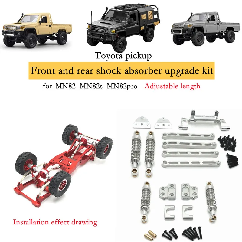 Toyota Pickup MN82 MN82s MN82pro Simulation Climbing RC Car Metal Modification Parts ,Front and Back Shock Absorber Upgrade