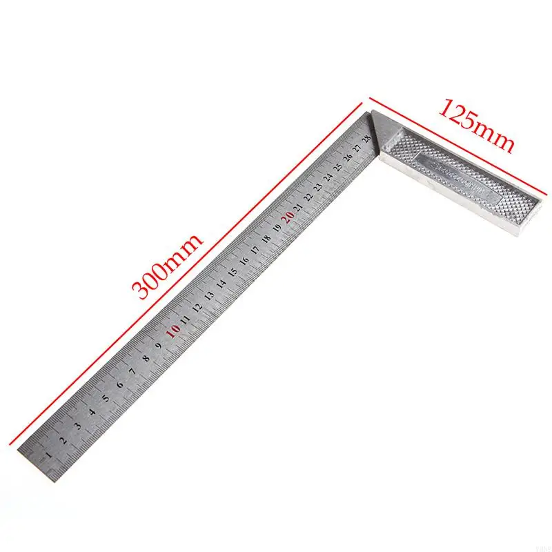 Y3NB Portable 1Pc 30cm Stainless Steel Right Measuring Square Ruler New