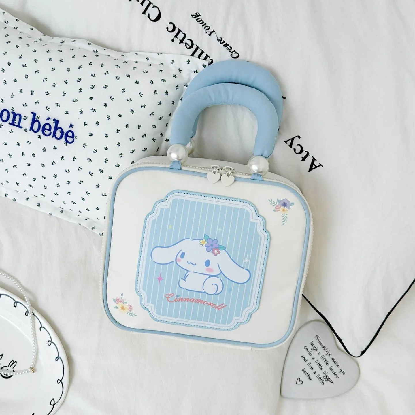 Sanrio Cute Pink My Melody Handtas Cosmetische Pouch Grote Capaciteit Reistas Cosmetische Organizer Dagelijkse Reis Opbergtas Vakantiecadeau